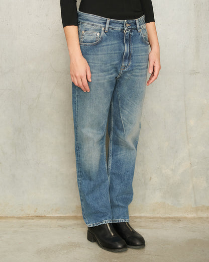 Indigo Straight Denim Jeans