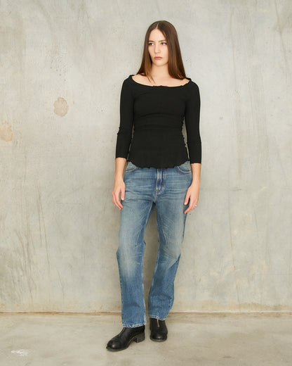 Indigo Straight Denim Jeans