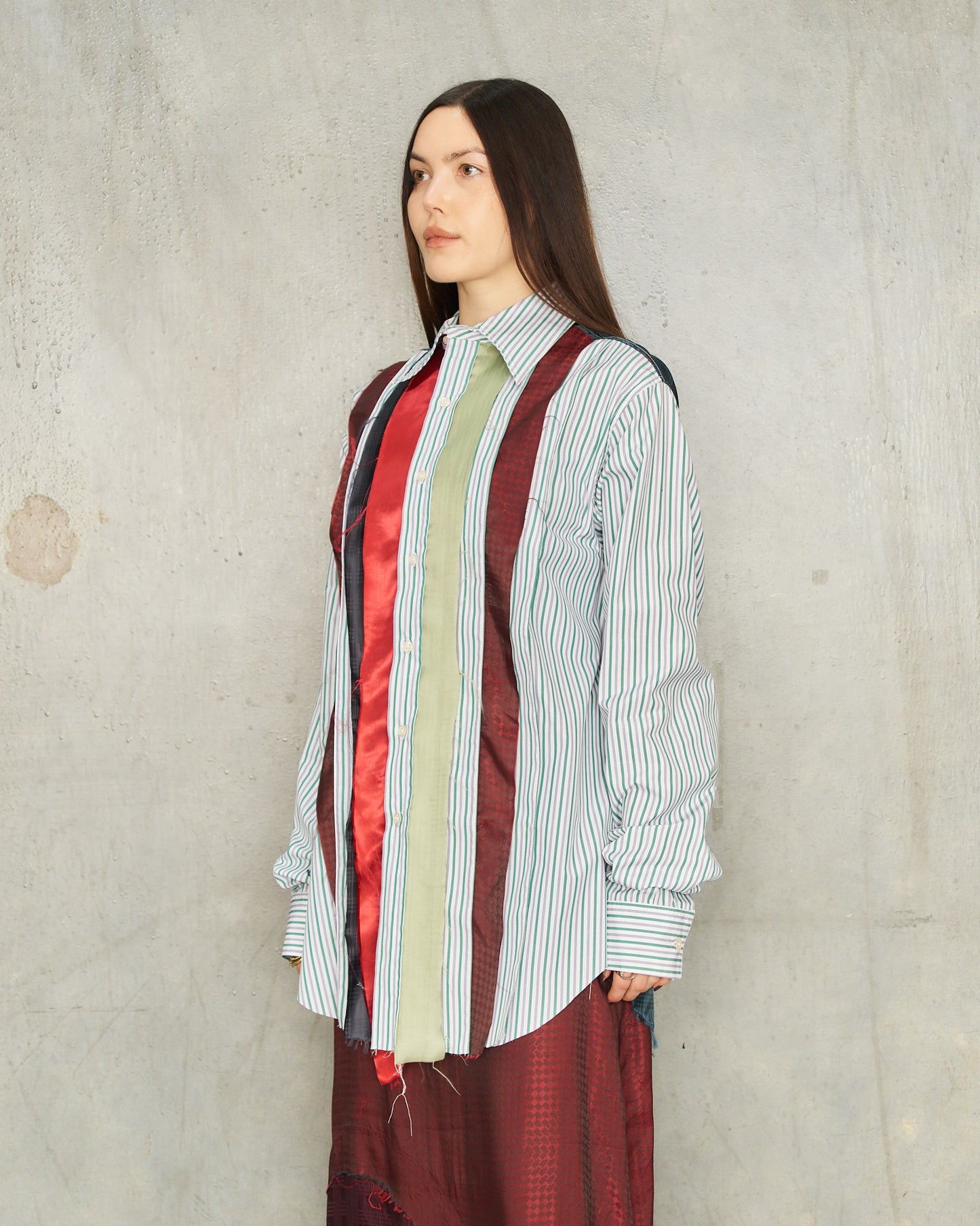 Multi Stripe Patch Slash Shirt