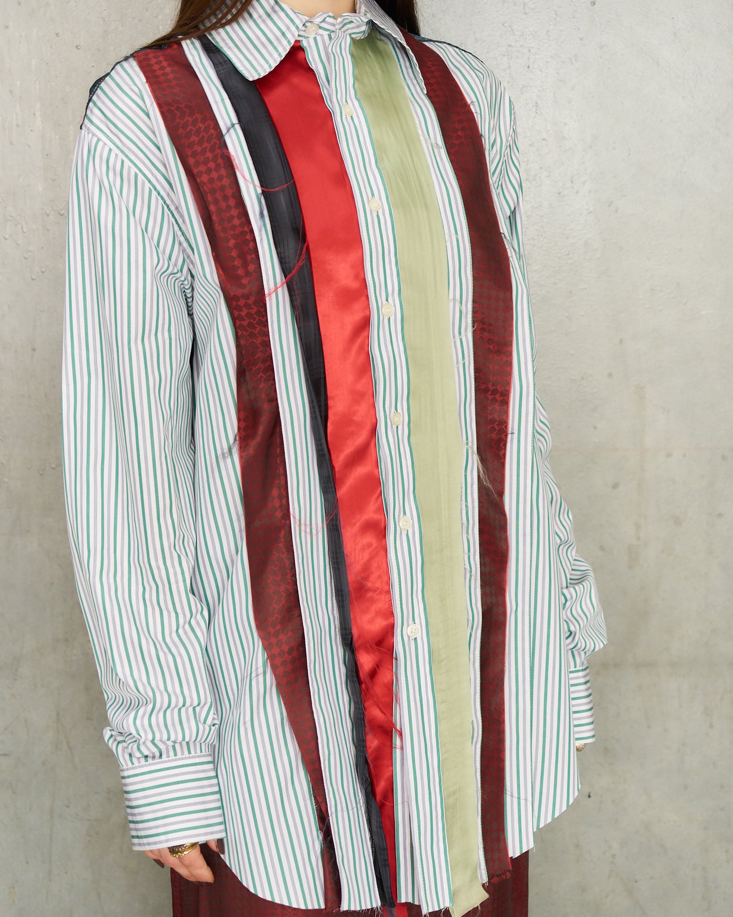 Multi Stripe Patch Slash Shirt