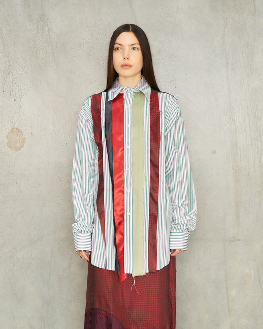 Multi Stripe Patch Slash Shirt