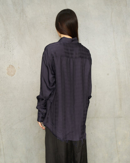 Navy Brown Plaid Window Shirt