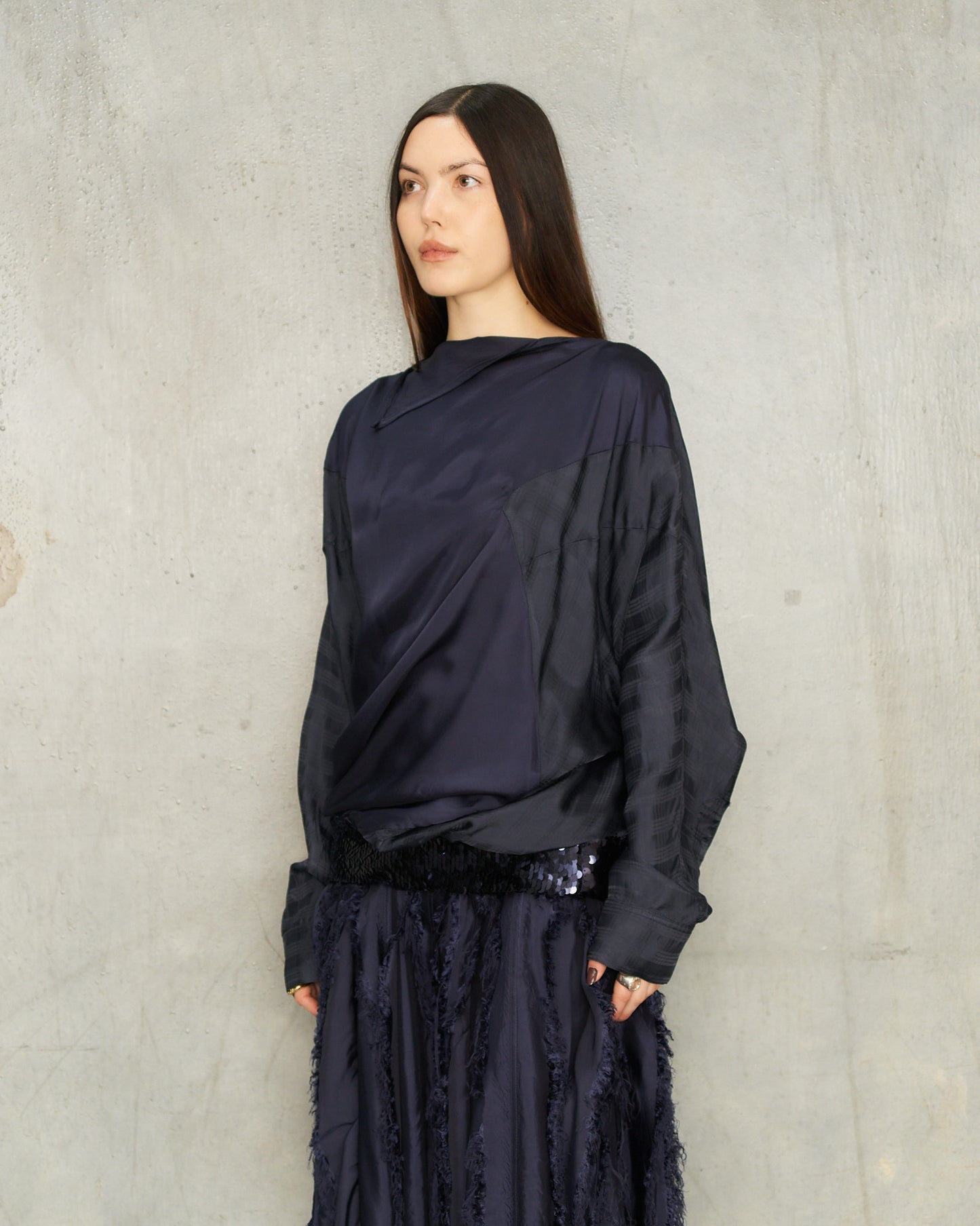 Navy Sequin Danger Top