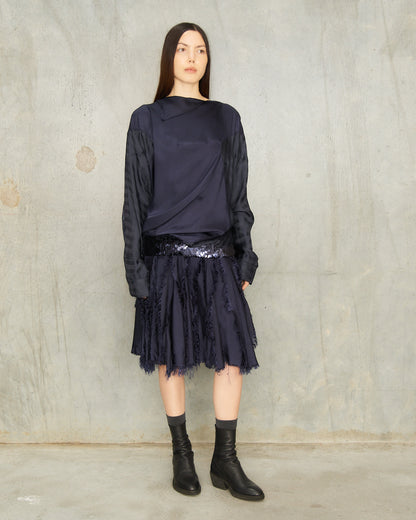 Navy Sequin Danger Top