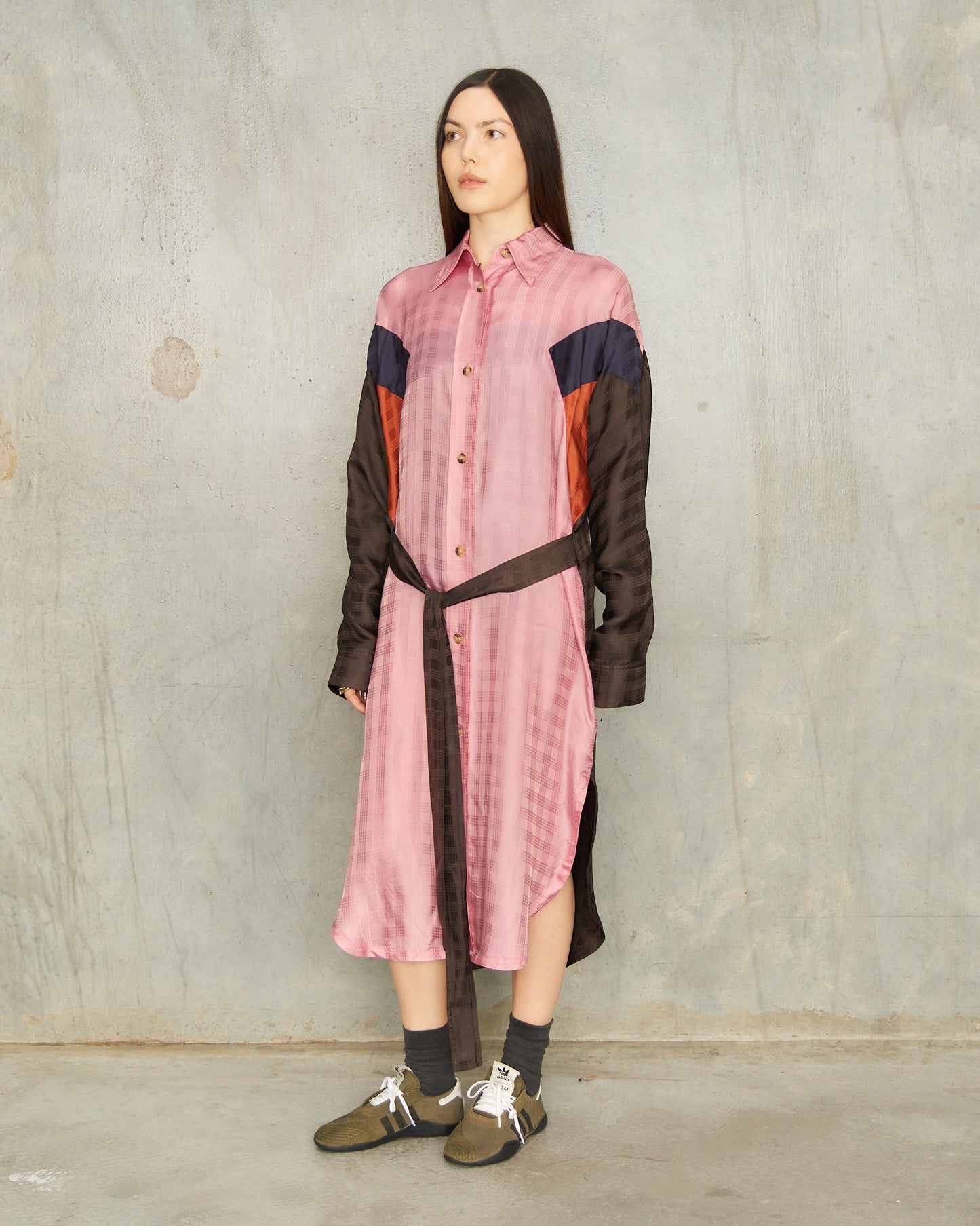 Pink Plaid Flex Dress