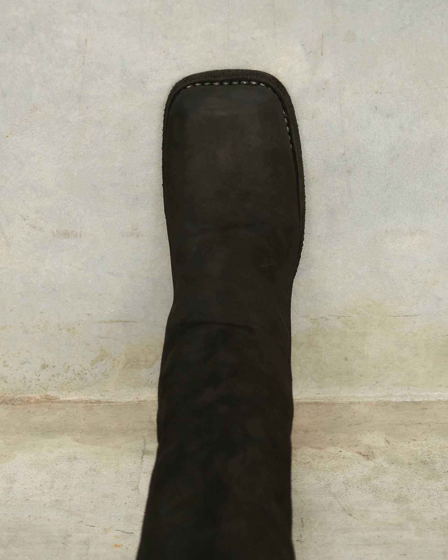 Black 90810 Square Toe High Boots
