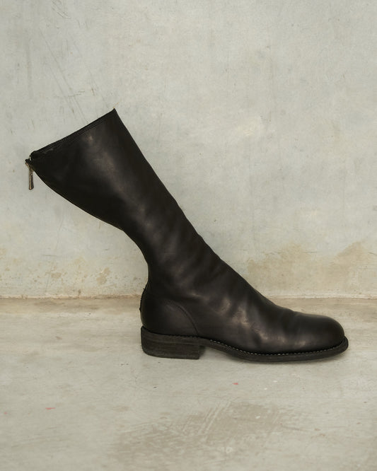 Black 989 Mid Back Zip Boots