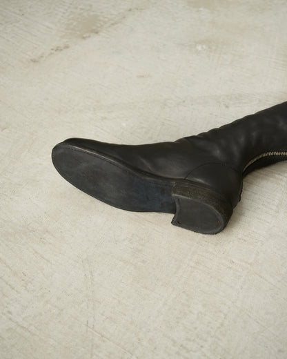 Black 989 Mid Back Zip Boots