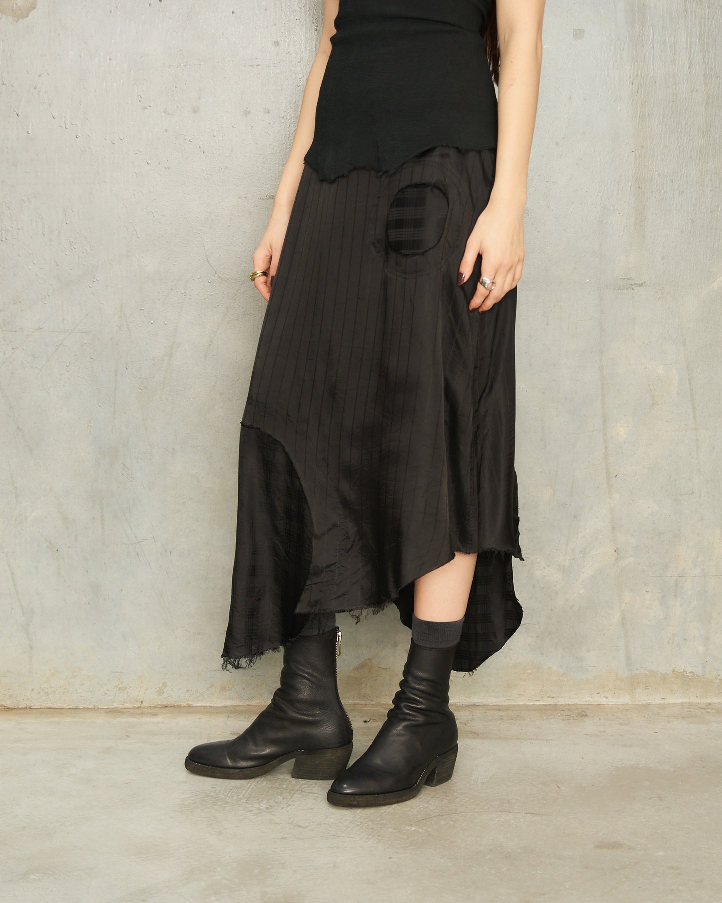 Black VG05 Leather Texan Boots