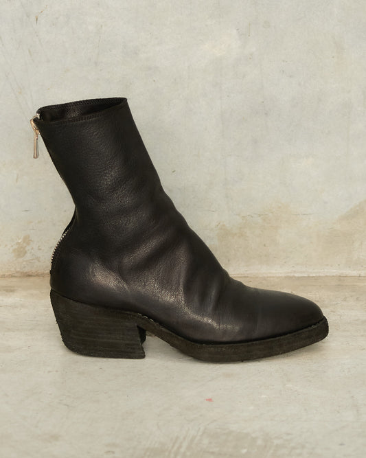 Black VG05 Leather Texan Boots