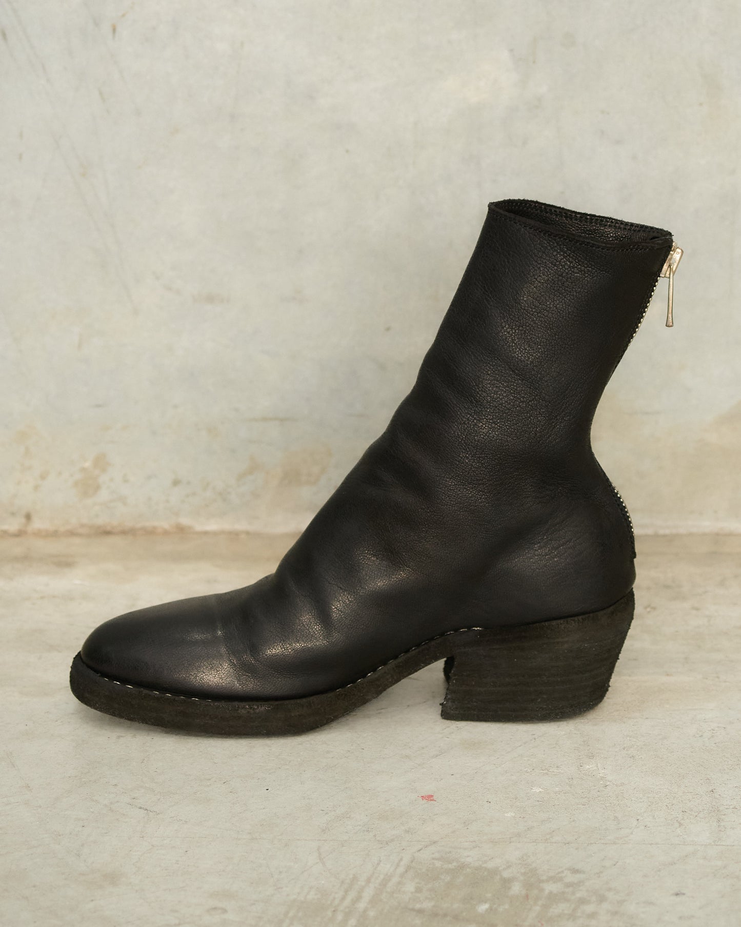 Black VG05 Leather Texan Boots