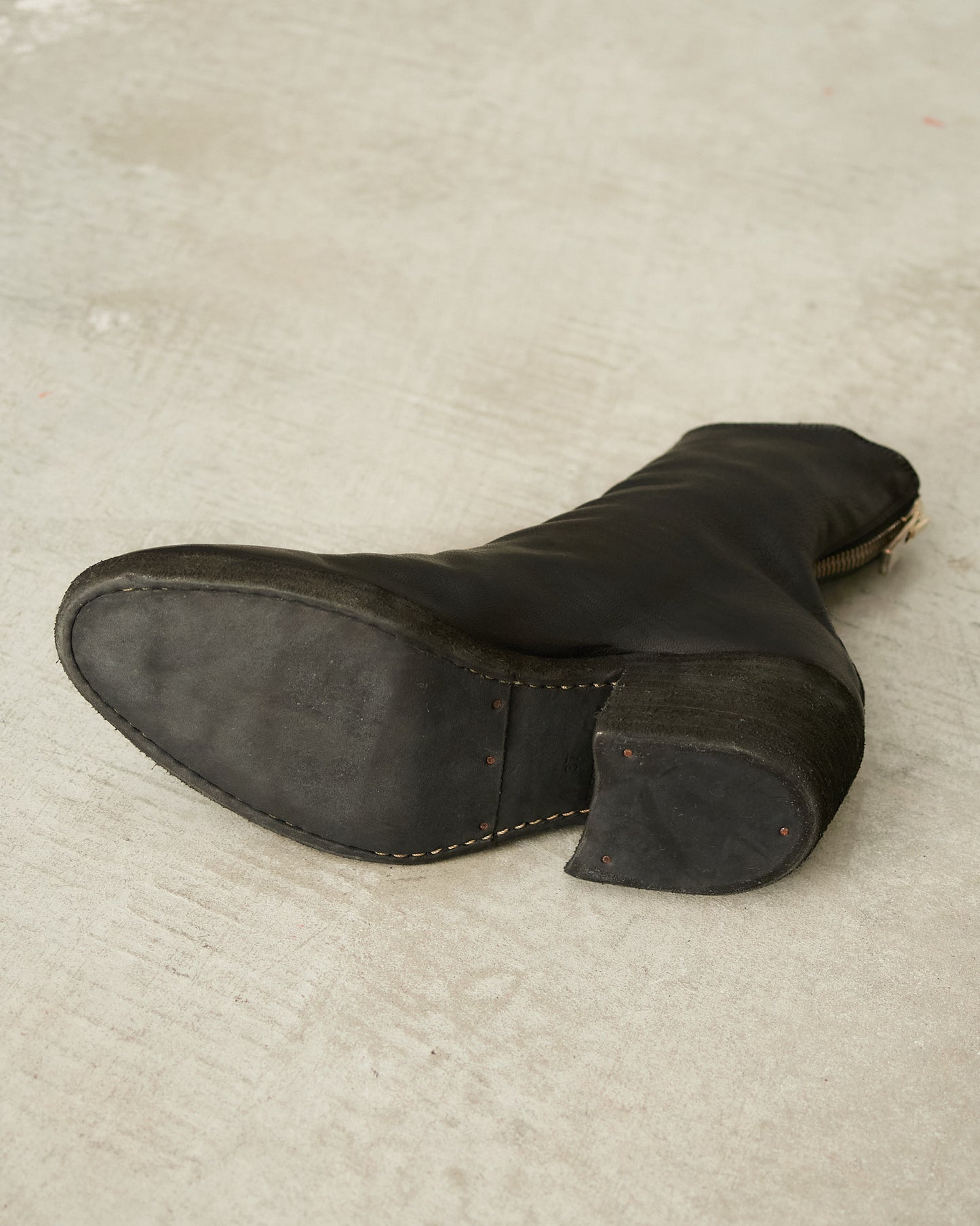 Black VG05 Leather Texan Boots