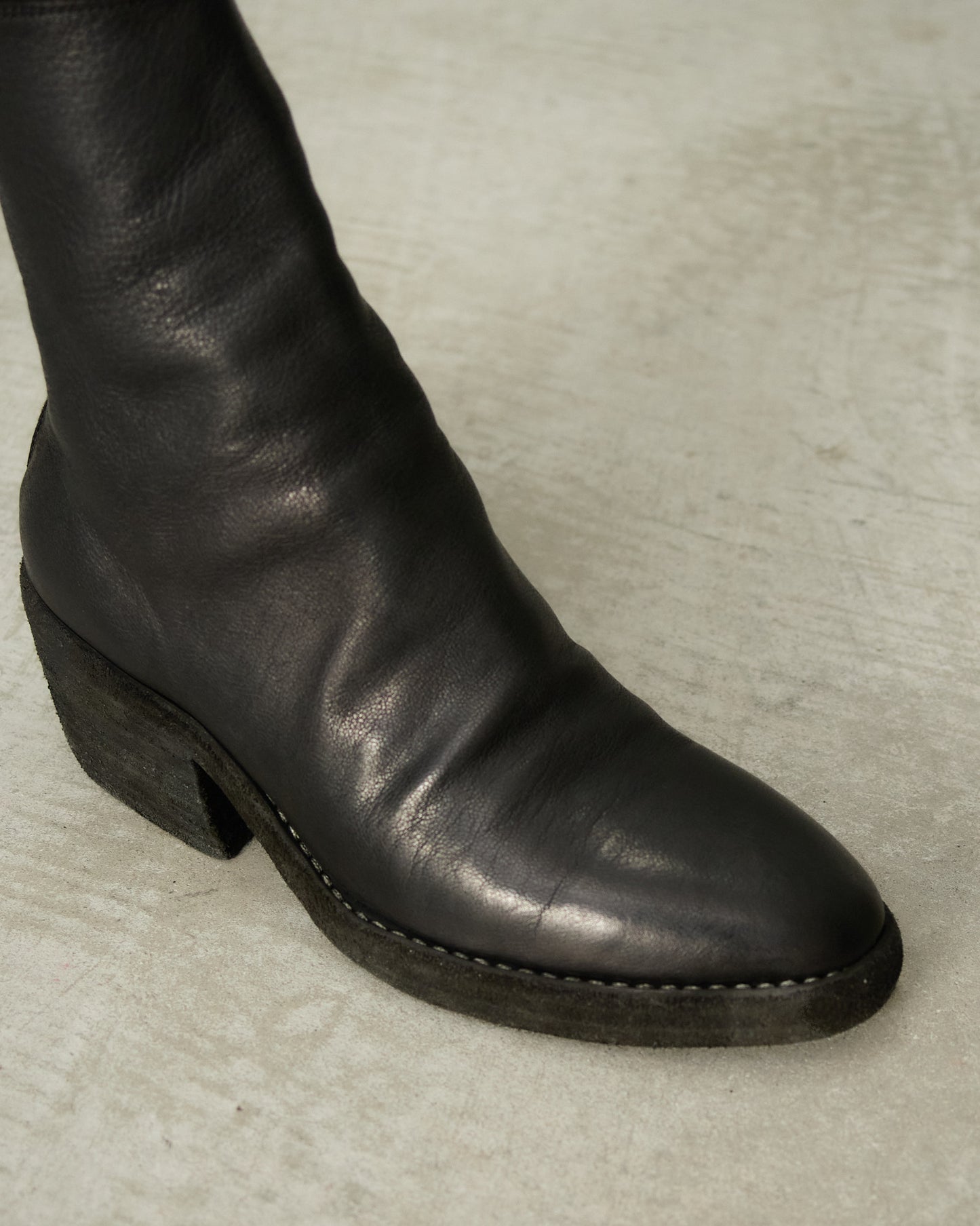 Black VG05 Leather Texan Boots