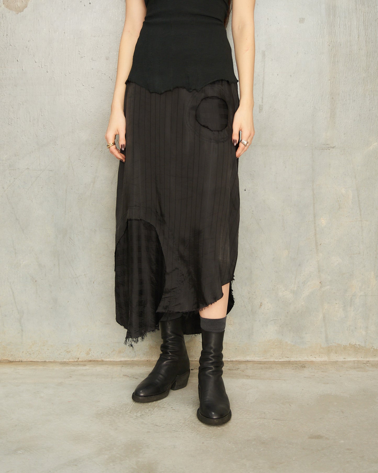 Black VG05 Leather Texan Boots