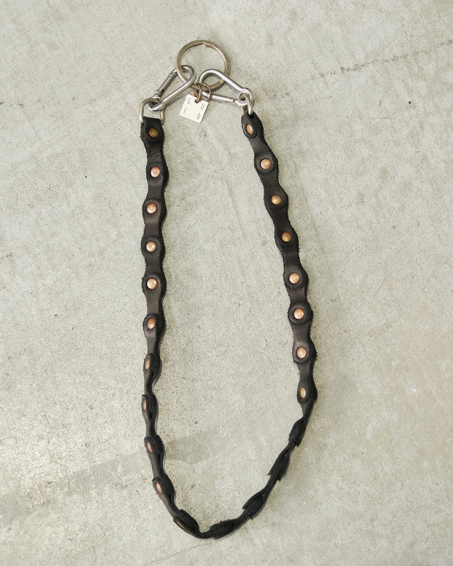 Black HB03 Leather Keychain