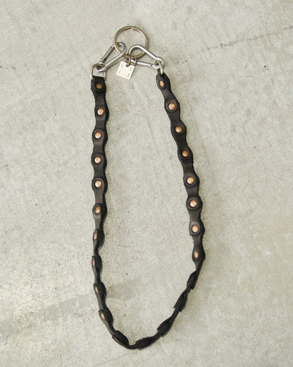 Black HB03 Leather Keychain