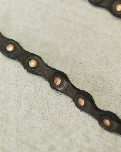 Black HB03 Leather Keychain