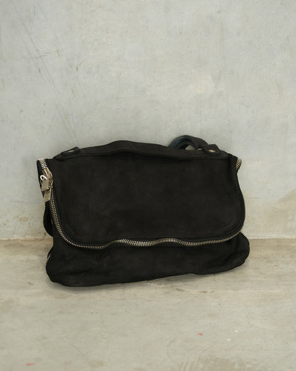 Black M100 Nubuck Messenger Bag