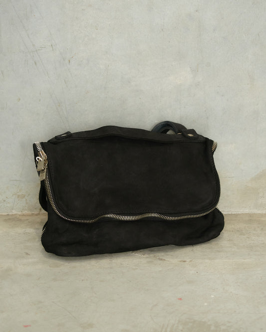 Black M100 Nubuck Messenger Bag