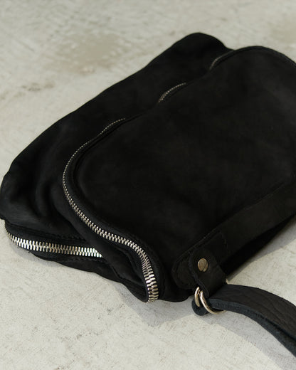 Black M100 Nubuck Messenger Bag