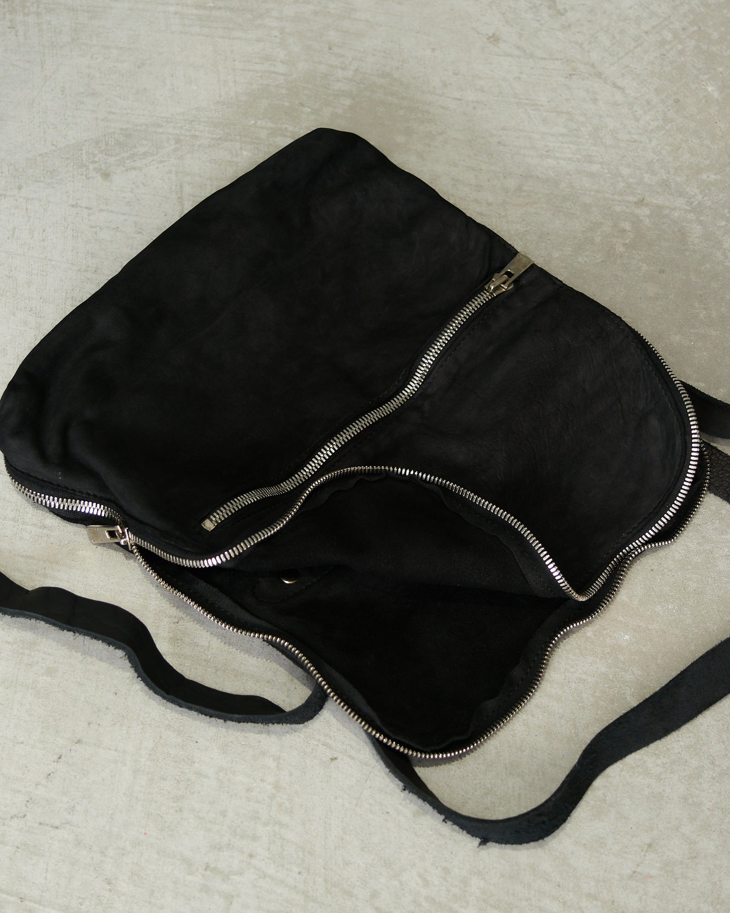 Black M100 Nubuck Messenger Bag