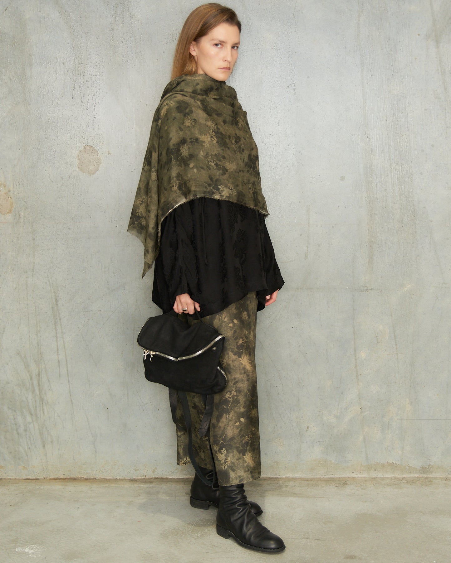 Black M100 Nubuck Messenger Bag
