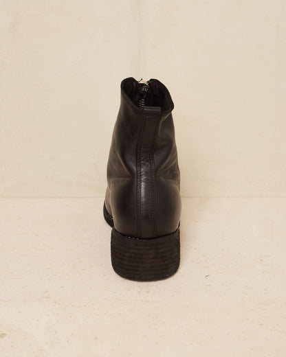 Black PL1 Front Zip Boots