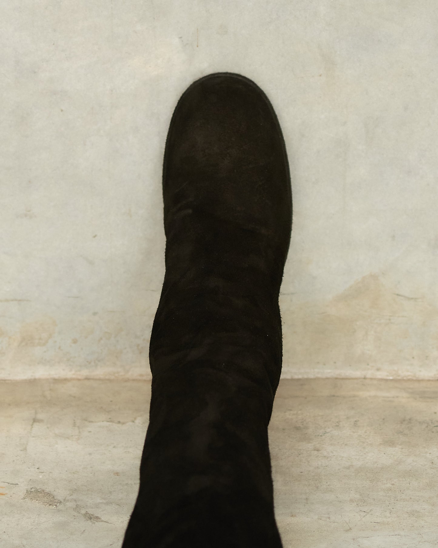 Black Suede 7910Z Knee Length Boots