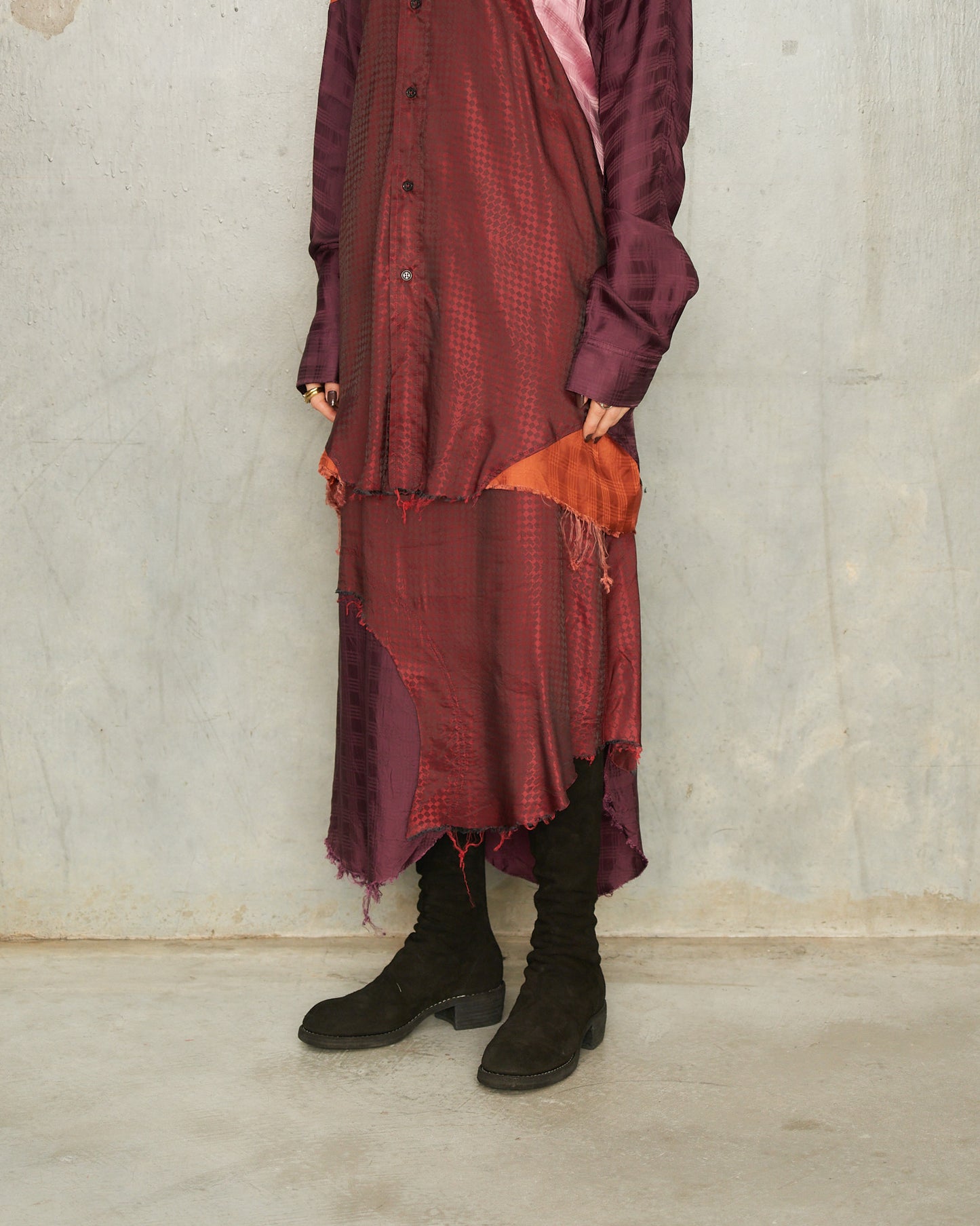 Black Suede 7910Z Knee Length Boots