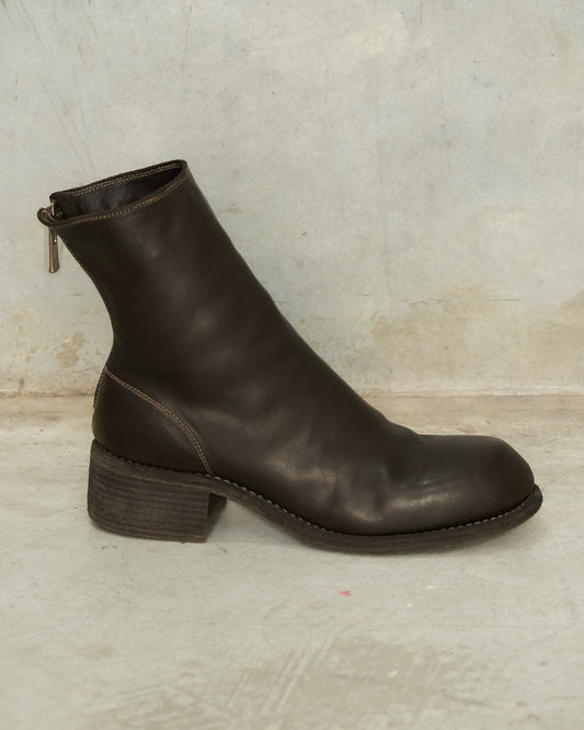 Brown NB06 Back Zip Boots
