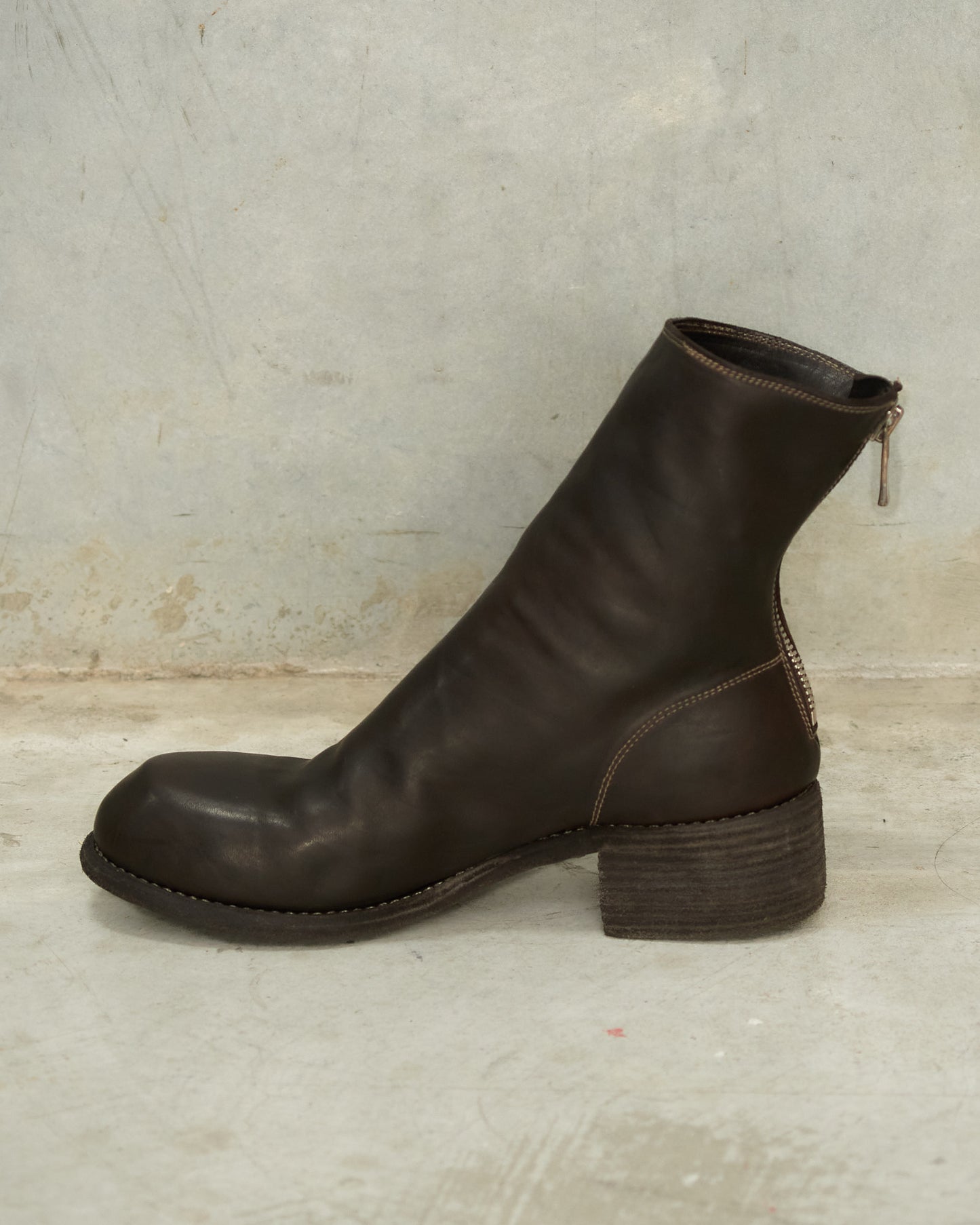 Brown NB06 Back Zip Boots