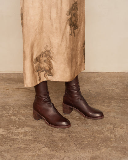 Burgundy M88 High Heel Boots