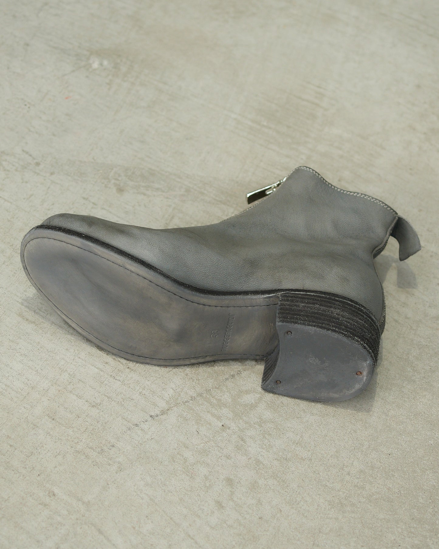 Grey PL1 Front Zip Boots
