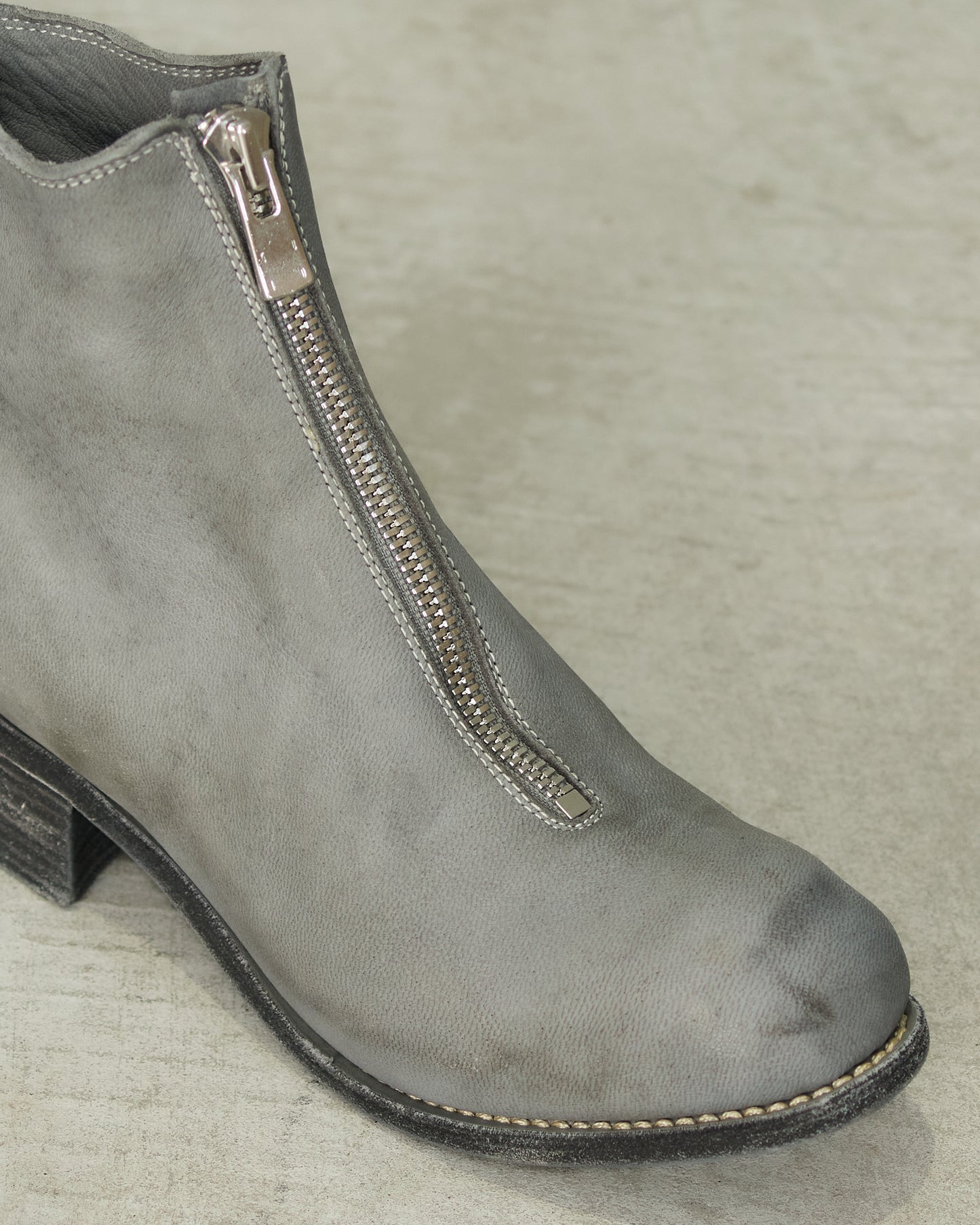 Grey PL1 Front Zip Boots