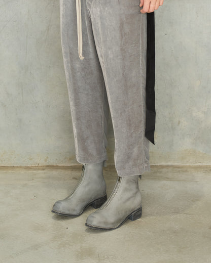 Grey PL1 Front Zip Boots