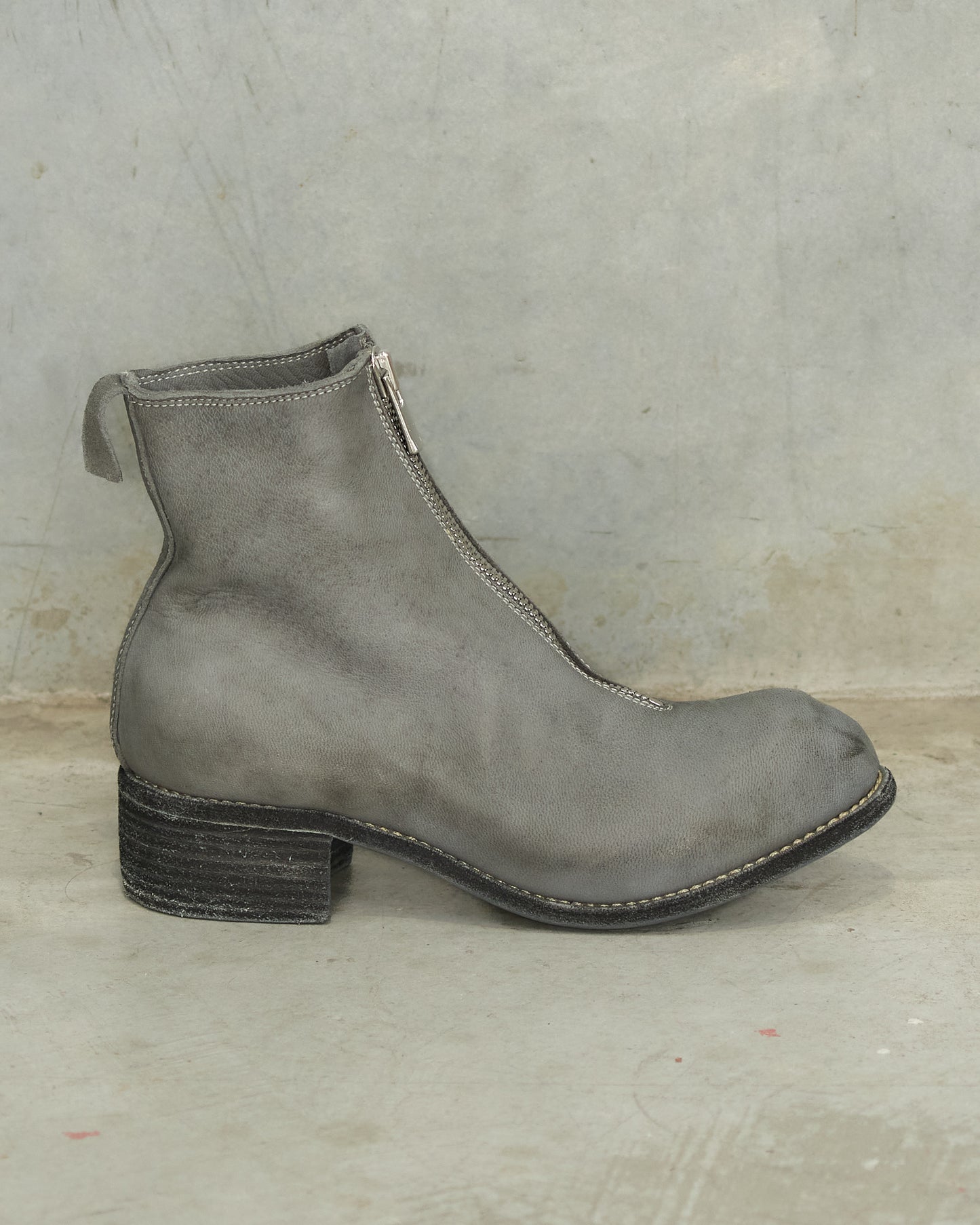 Grey PL1 Front Zip Boots