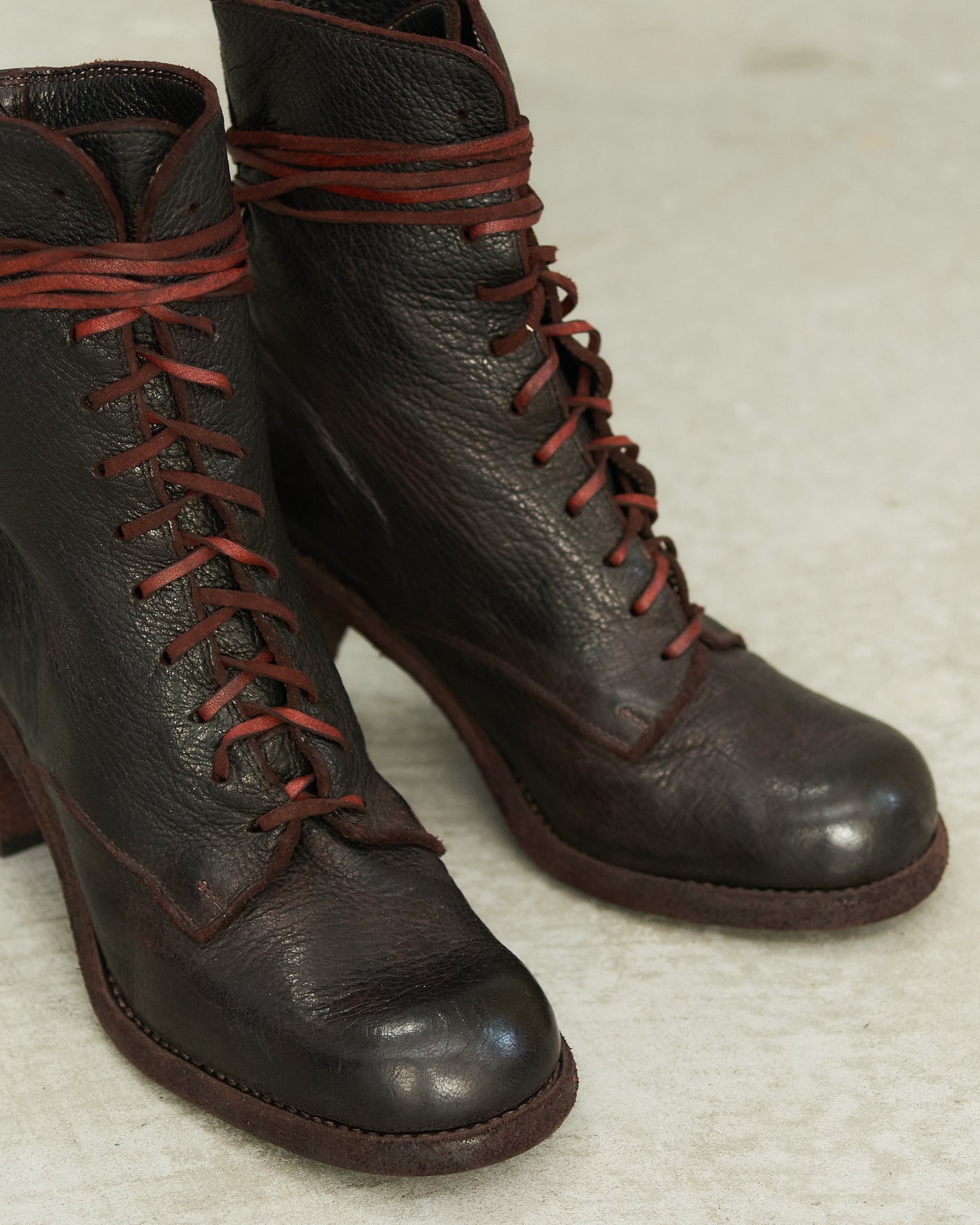 Guidi Maroon Leather Boots