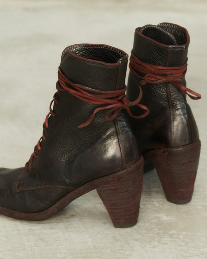 Guidi Maroon Leather Boots