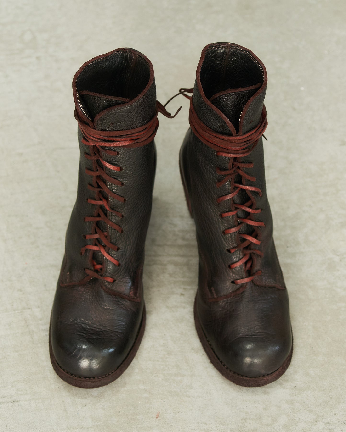 Guidi Maroon Leather Boots