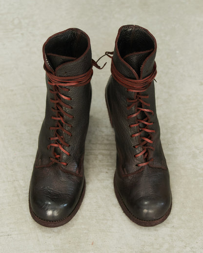 Guidi Maroon Leather Boots