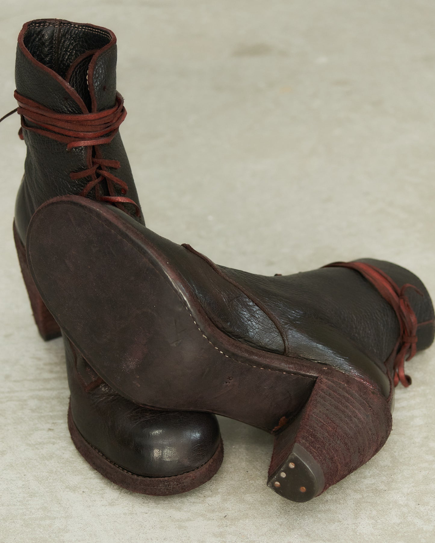 Guidi Maroon Leather Boots