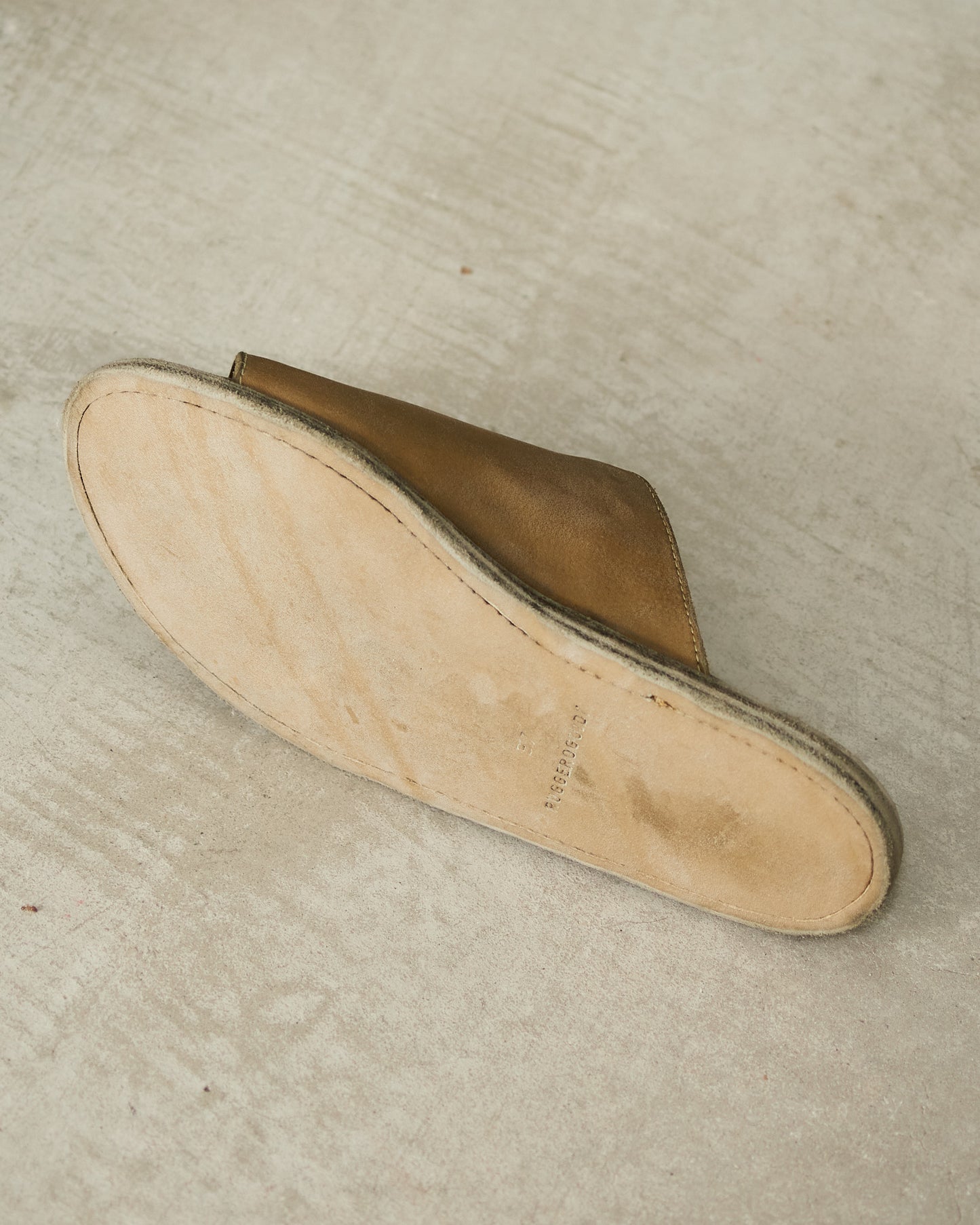 Olive BRKZ06 Leather Zip Sandal