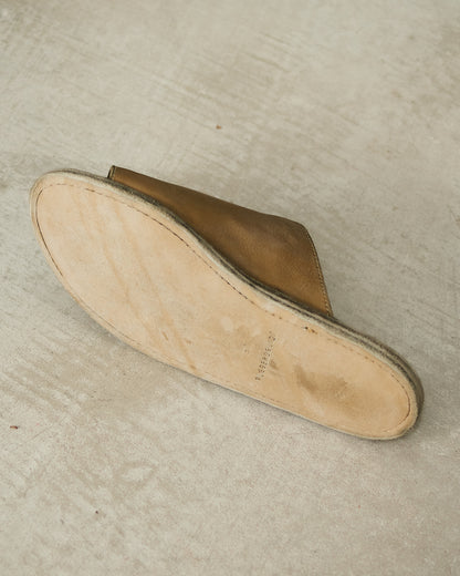Olive BRKZ06 Leather Zip Sandal