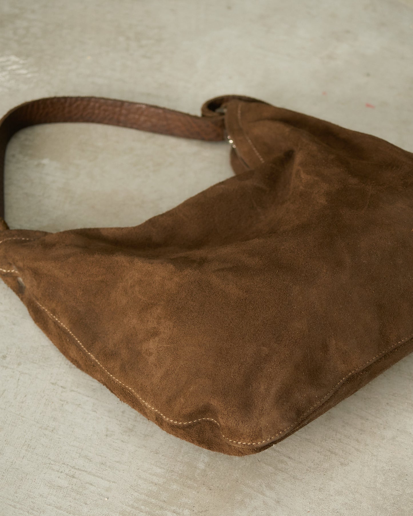 Olive Suede Q20 Cross Body Bag