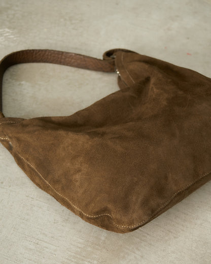 Olive Suede Q20 Cross Body Bag