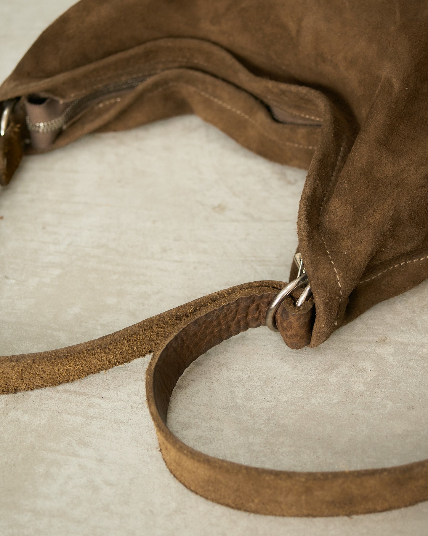 Olive Suede Q20 Cross Body Bag