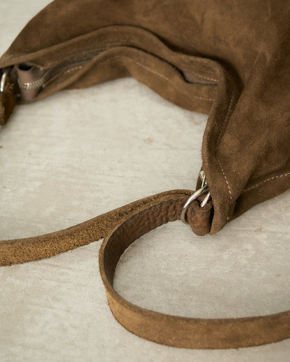Olive Suede Q20 Cross Body Bag
