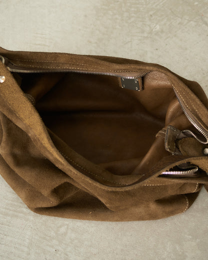 Olive Suede Q20 Cross Body Bag