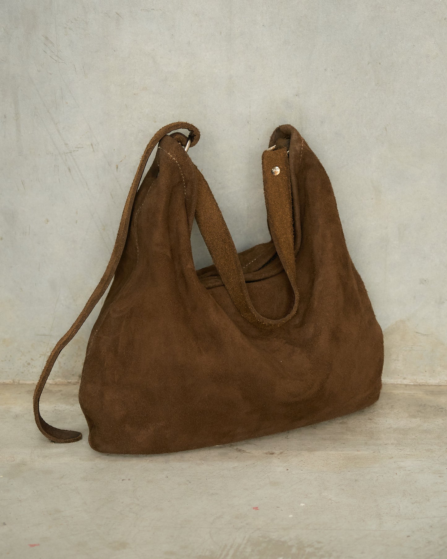Olive Suede Q20 Cross Body Bag