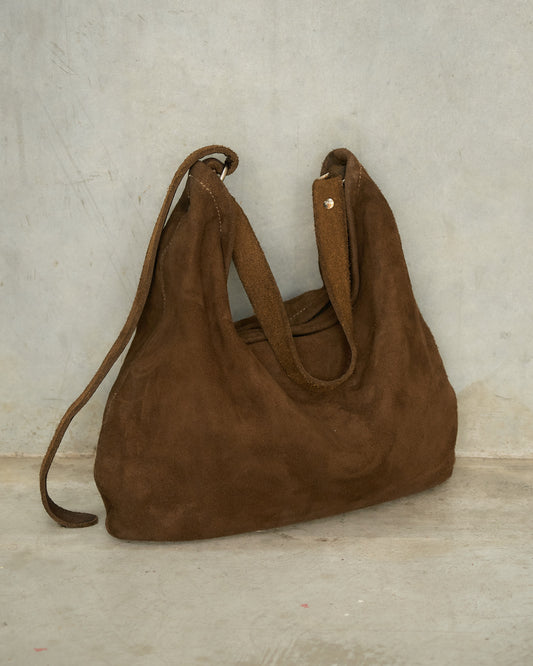 Olive Suede Q20 Cross Body Bag